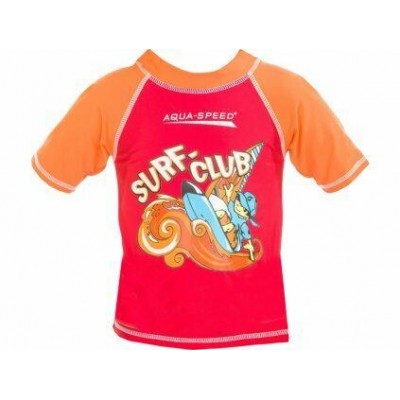 Surf Club tričko s UV ochranou červená