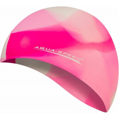 Plavecká čepice BUNT - barva 95, tm.růžová/růžová-bílá