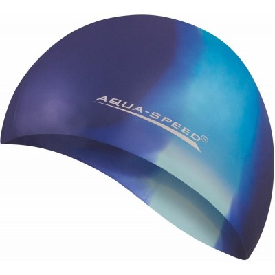 Plavecká čepice BUNT - barva 76, tm.modrá/modrá-bílá
