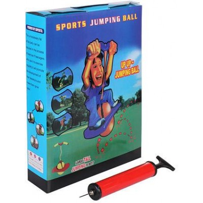 Handle Jump Ball skákací míč s rukojetí červená varianta 37605