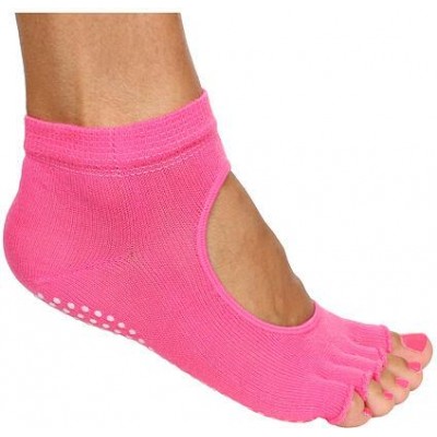 Grippy S2 ponožky na jógu, bezprsté růžová varianta 35965