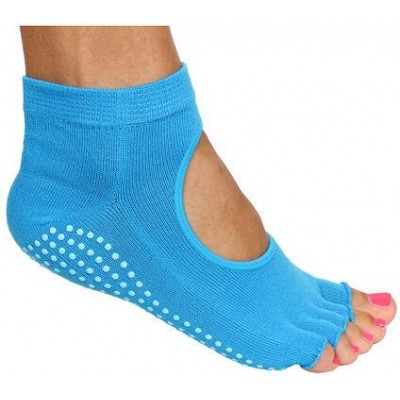 Grippy S2 ponožky na jógu, bezprsté modrá varianta 35966