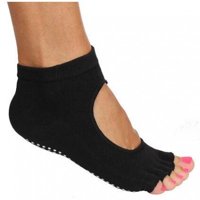 Grippy S2 ponožky na jógu, bezprsté černá varianta 35967