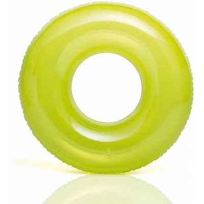 Velký nafukovací kruh transparent - zelená 76 cm