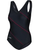 SOPHIE Dámské jednodílné plavky Aqua-Speed -16 černo-červená